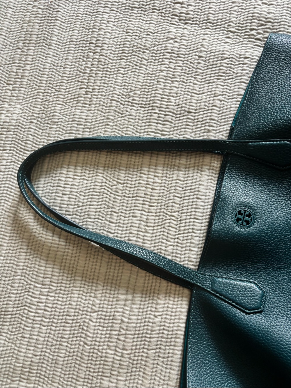 EUC Tory Burch Perry Ocean Green Teal Tote - Picture 12 of 15